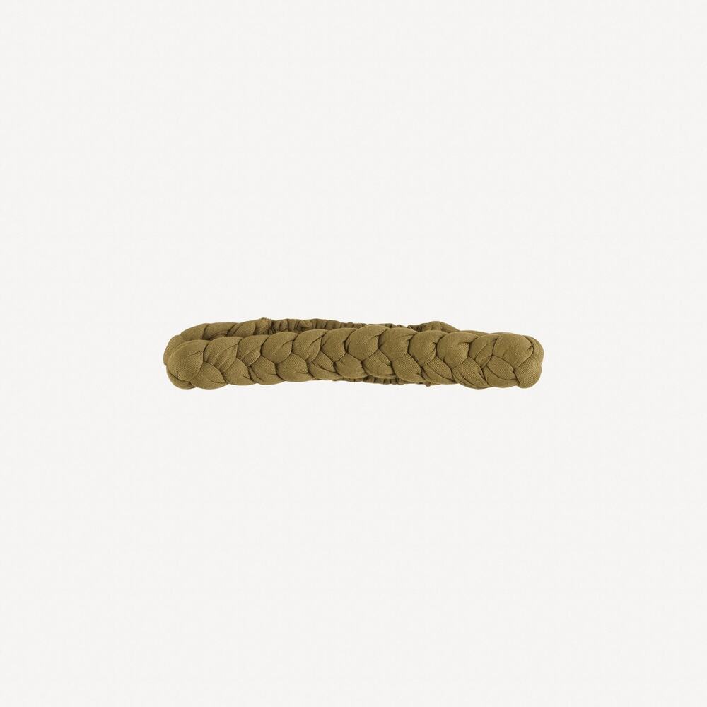 NWT Kate Quinn Walnut Gold Modal Skinny Braided Headband M Medium